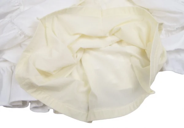 コムデギャルソンCOMME des GARCONS ギャザーフリル切替ストレッチスカート オフS K-109834_010