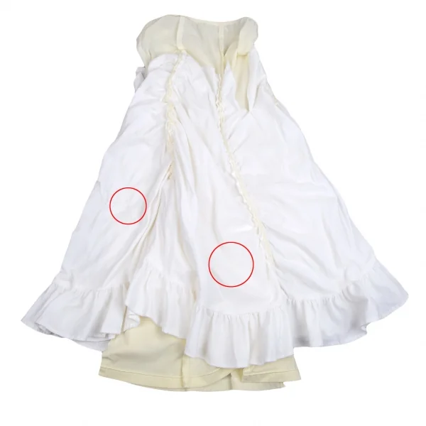 コムデギャルソンCOMME des GARCONS ギャザーフリル切替ストレッチスカート オフS K-109834_011