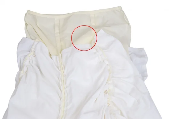 コムデギャルソンCOMME des GARCONS ギャザーフリル切替ストレッチスカート オフS K-109834_003