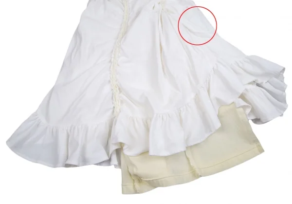 コムデギャルソンCOMME des GARCONS ギャザーフリル切替ストレッチスカート オフS K-109834_007