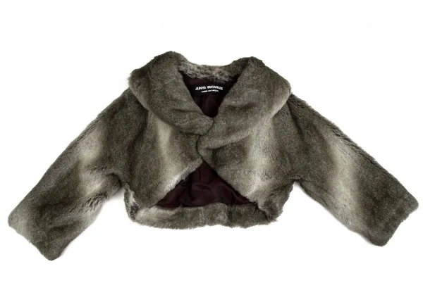 ジュンヤワタナベ コムデギャルソンJUNYA WATANABE COMME des GARCONS フェイクファーボレロジャケット グレーS位 K-109837_002