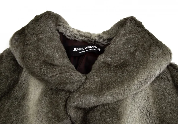 ジュンヤワタナベ コムデギャルソンJUNYA WATANABE COMME des GARCONS フェイクファーボレロジャケット グレーS位 K-109837_003