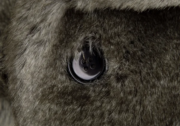 ジュンヤワタナベ コムデギャルソンJUNYA WATANABE COMME des GARCONS フェイクファーボレロジャケット グレーS位 K-109837_004