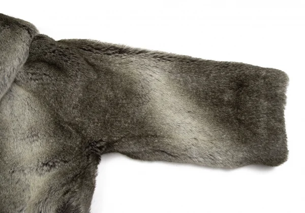 ジュンヤワタナベ コムデギャルソンJUNYA WATANABE COMME des GARCONS フェイクファーボレロジャケット グレーS位 K-109837_005