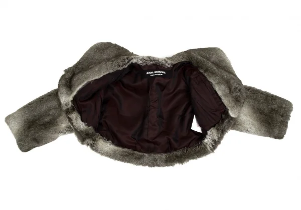 ジュンヤワタナベ コムデギャルソンJUNYA WATANABE COMME des GARCONS フェイクファーボレロジャケット グレーS位 K-109837_008