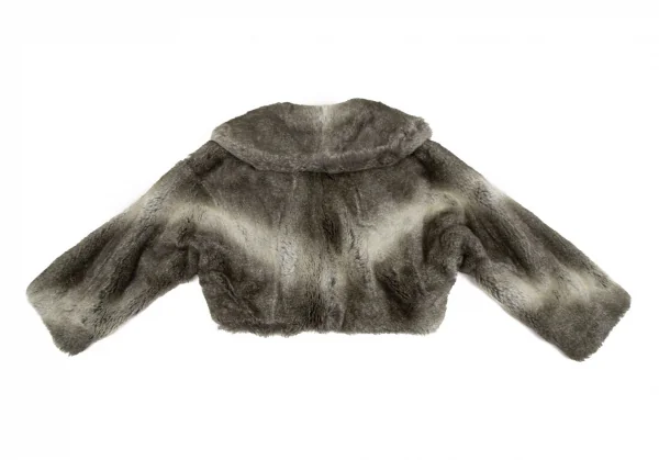 ジュンヤワタナベ コムデギャルソンJUNYA WATANABE COMME des GARCONS フェイクファーボレロジャケット グレーS位 K-109837_009
