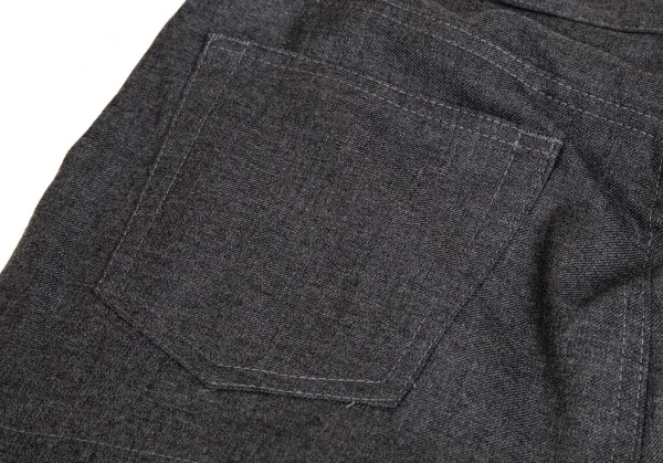 ジュンヤワタナベ コムデギャルソンJUNYA WATANABE COMME des GARCONSウールフリル切替レイヤーショートパンツ グレーM K-109838_010