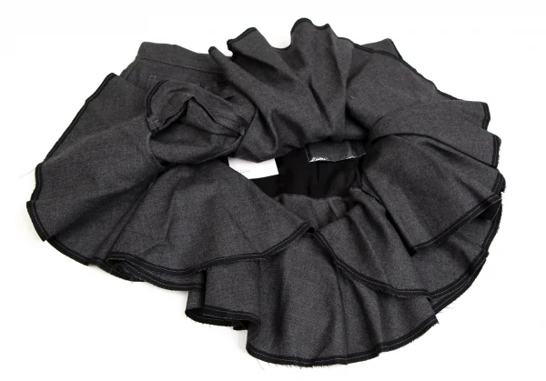 ジュンヤワタナベ コムデギャルソンJUNYA WATANABE COMME des GARCONSウールフリル切替レイヤーショートパンツ グレーM K-109838_007