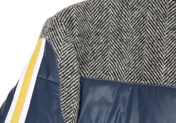新品!ジュンヤワタナベマン コムデギャルソン×カンパニョーロ レーシングダウンドッキングヘリンボーンコート グレー紺他L K-109867_007
