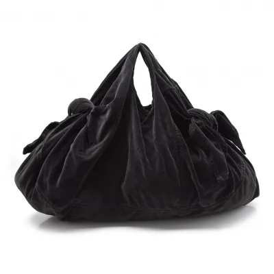 コムコム コムデギャルソンCOMME des GARCONS 結びデザインベロアハンドバッグ