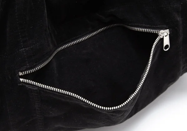 コムコム コムデギャルソンCOMME des GARCONS 結びデザインベロアハンドバッグ 黒 K-109892_005