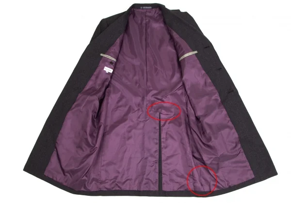 ポールスミス ロンドン Paul Smith LONDON ウールコットンボタンフライチェスターコート チャコールM K-109894_011