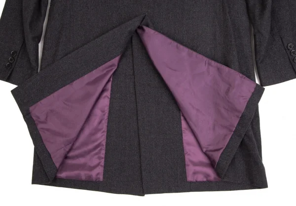 ポールスミス ロンドン Paul Smith LONDON ウールコットンボタンフライチェスターコート チャコールM K-109894_015
