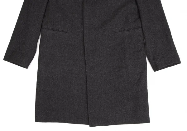 ポールスミス ロンドン Paul Smith LONDON ウールコットンボタンフライチェスターコート チャコールM K-109894_009