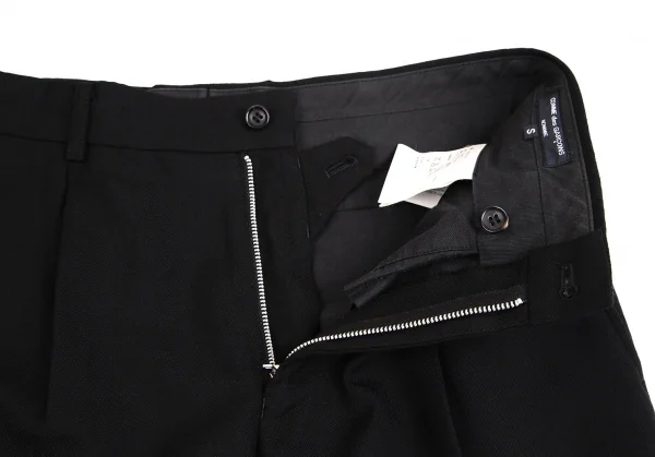 コムデギャルソン オムCOMME des GARCONS HOMME ウールサージタックパンツ 黒S K-109907_004