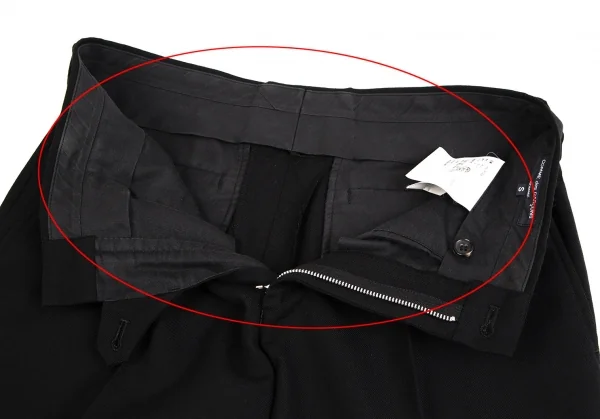 コムデギャルソン オムCOMME des GARCONS HOMME ウールサージタックパンツ 黒S K-109907_005