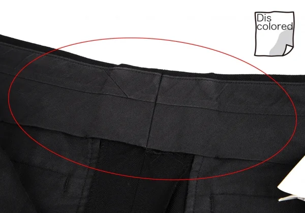 コムデギャルソン オムCOMME des GARCONS HOMME ウールサージタックパンツ 黒S K-109907_006