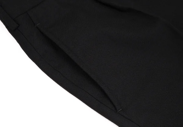 コムデギャルソン オムCOMME des GARCONS HOMME ウールサージタックパンツ 黒S K-109907_007