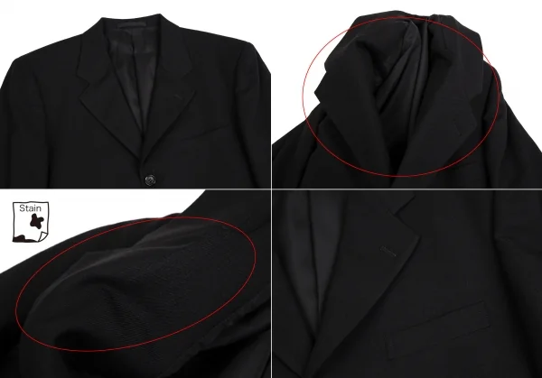 コムデギャルソン オムCOMME des GARCONS HOMME ウールサージセットアップスーツ 黒S K-109908_003