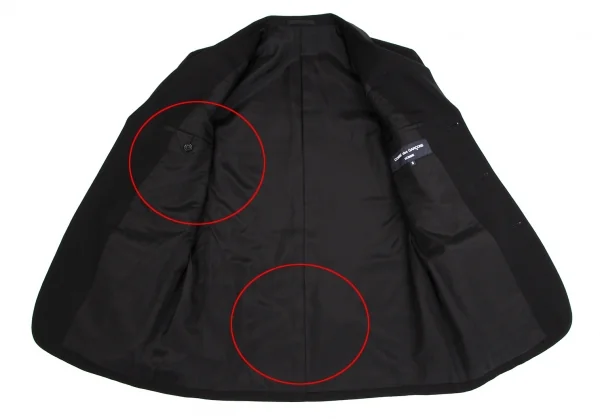 コムデギャルソン オムCOMME des GARCONS HOMME ウールサージセットアップスーツ 黒S K-109908_006