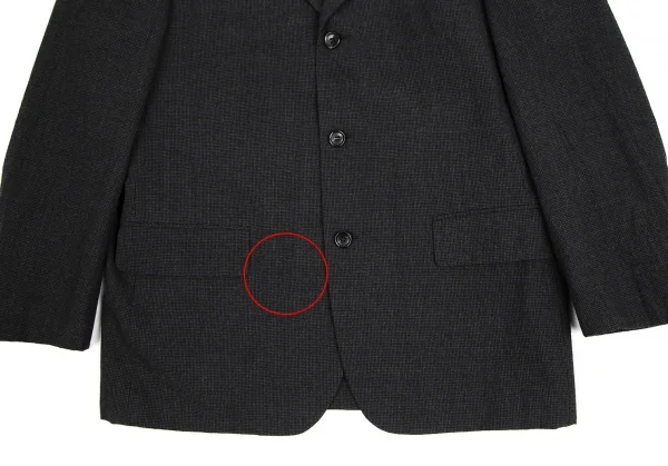 コムデギャルソン オムCOMME des GARCONS HOMME パピートゥーステーラードジャケット グレーS K-109915_011