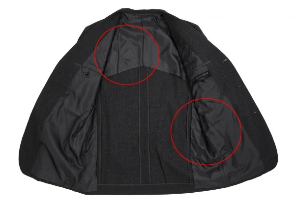 コムデギャルソン オムCOMME des GARCONS HOMME パピートゥーステーラードジャケット グレーS K-109915_014