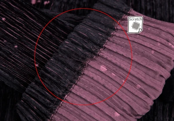 イッセイミヤケ フェットISSEY MIYAKE FETE ドットオパール加工ベロアジャケット 黒紫2 K-109929_008