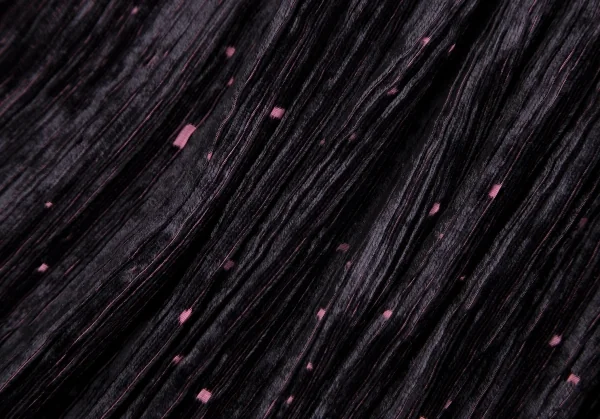 イッセイミヤケ フェットISSEY MIYAKE FETE ドットオパール加工ベロアフレアスカート 黒紫2 K-109930_011