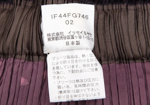 イッセイミヤケ フェットISSEY MIYAKE FETE ドットオパール加工ベロアフレアスカート 黒紫2 K-109930_013