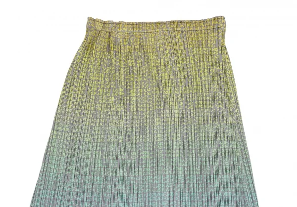 プリーツプリーズPLEATS PLEASE グラデーションロゴプリントスカート マルチ3 K-109939_003