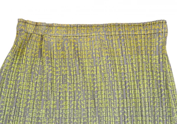 プリーツプリーズPLEATS PLEASE グラデーションロゴプリントスカート マルチ3 K-109939_004