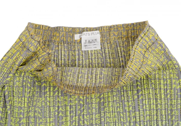 プリーツプリーズPLEATS PLEASE グラデーションロゴプリントスカート マルチ3 K-109939_005