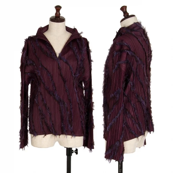 プリーツプリーズPLEATS PLEASE バイアスフリンジスキッパーカットソー