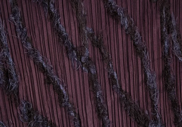 プリーツプリーズPLEATS PLEASE バイアスフリンジスキッパーカットソー 紫3 K-109941_014