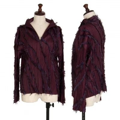 プリーツプリーズPLEATS PLEASE バイアスフリンジスキッパーカットソー