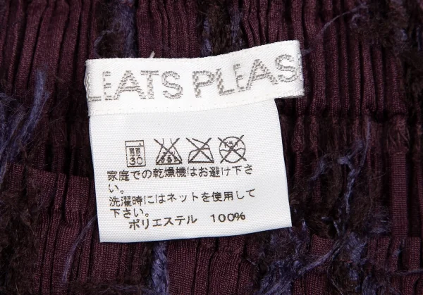 プリーツプリーズPLEATS PLEASE バイアスフリンジスカート 紫3 K-109942_013
