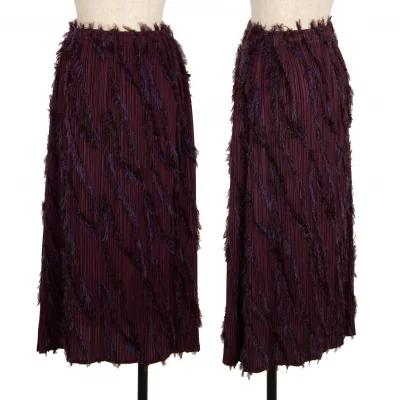 プリーツプリーズPLEATS PLEASE バイアスフリンジスカート