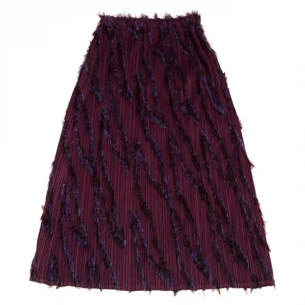 プリーツプリーズPLEATS PLEASE バイアスフリンジセットアップスーツ 紫3 K-109943_012