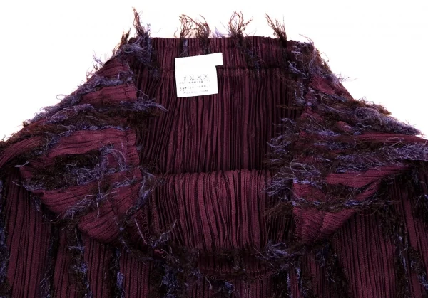 プリーツプリーズPLEATS PLEASE バイアスフリンジセットアップスーツ 紫3 K-109943_013