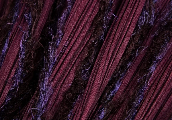 プリーツプリーズPLEATS PLEASE バイアスフリンジセットアップスーツ 紫3 K-109943_018