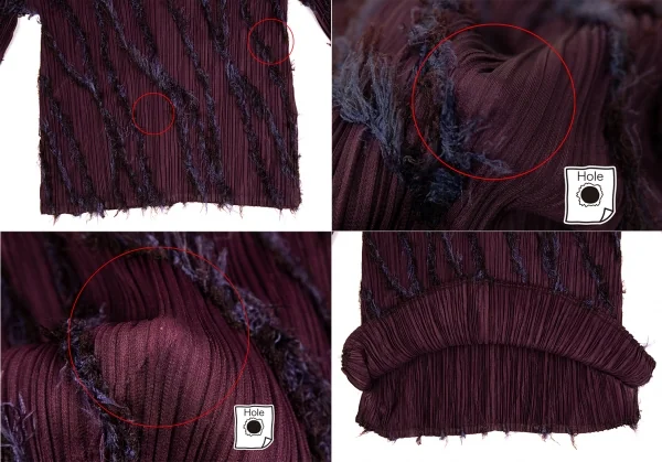 プリーツプリーズPLEATS PLEASE バイアスフリンジセットアップスーツ 紫3 K-109943_006