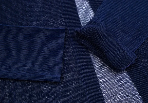 プリーツプリーズPLEATS PLEASE メッシュカーディガン 紺3 K-109948_007