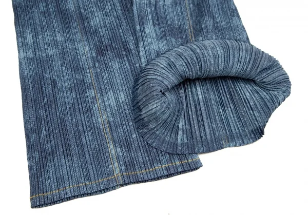 プリーツプリーズPLEATS PLEASE デニム転写ステッチパンツ インディゴ2 K-109968_007