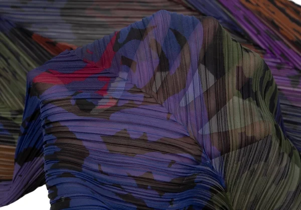 プリーツプリーズPLEATS PLEASE カラフルプリントシースルーストール 他 マルチ K-109975_005