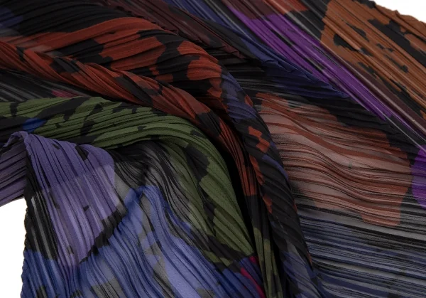 プリーツプリーズPLEATS PLEASE カラフルプリントシースルーストール 他 マルチ K-109975_006