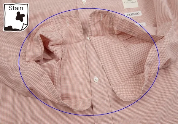 カールヘルムKarl Helmut ロゴパッチ貼り付けチェックボタンダウンシャツ ピンクL位 K-109981_012