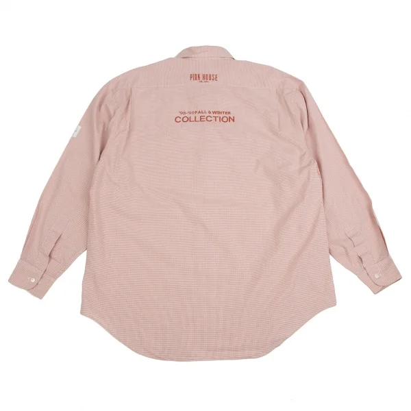 カールヘルムKarl Helmut ロゴパッチ貼り付けチェックボタンダウンシャツ ピンクL位 K-109981_015