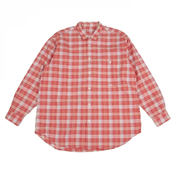 Papas Cotton Madras Check Long Sleeve Shirt Red L K-109986_001