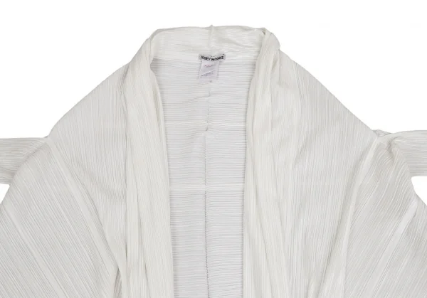 イッセイミヤケISSEY MIYAKEプリーツショールデザインボタンレス