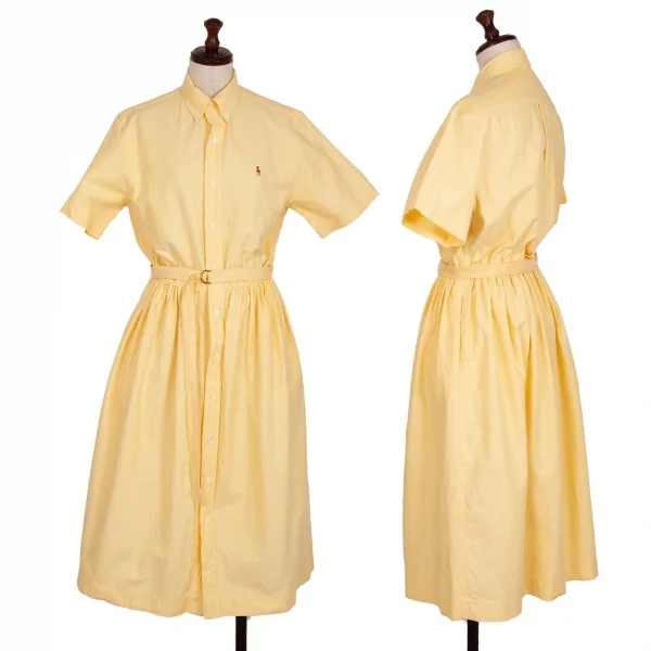 ラルフローレンRalph Lauren ポニーワンポイント刺繍オックスフォード半袖シャツワンピース オレンジ11 K-110001_001